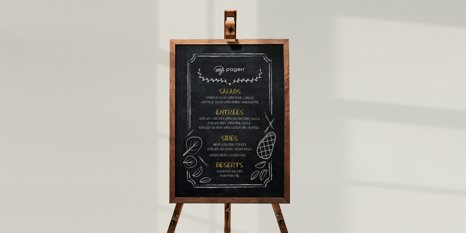 Chalkboard signs in Uppsala - Print with Pagerr