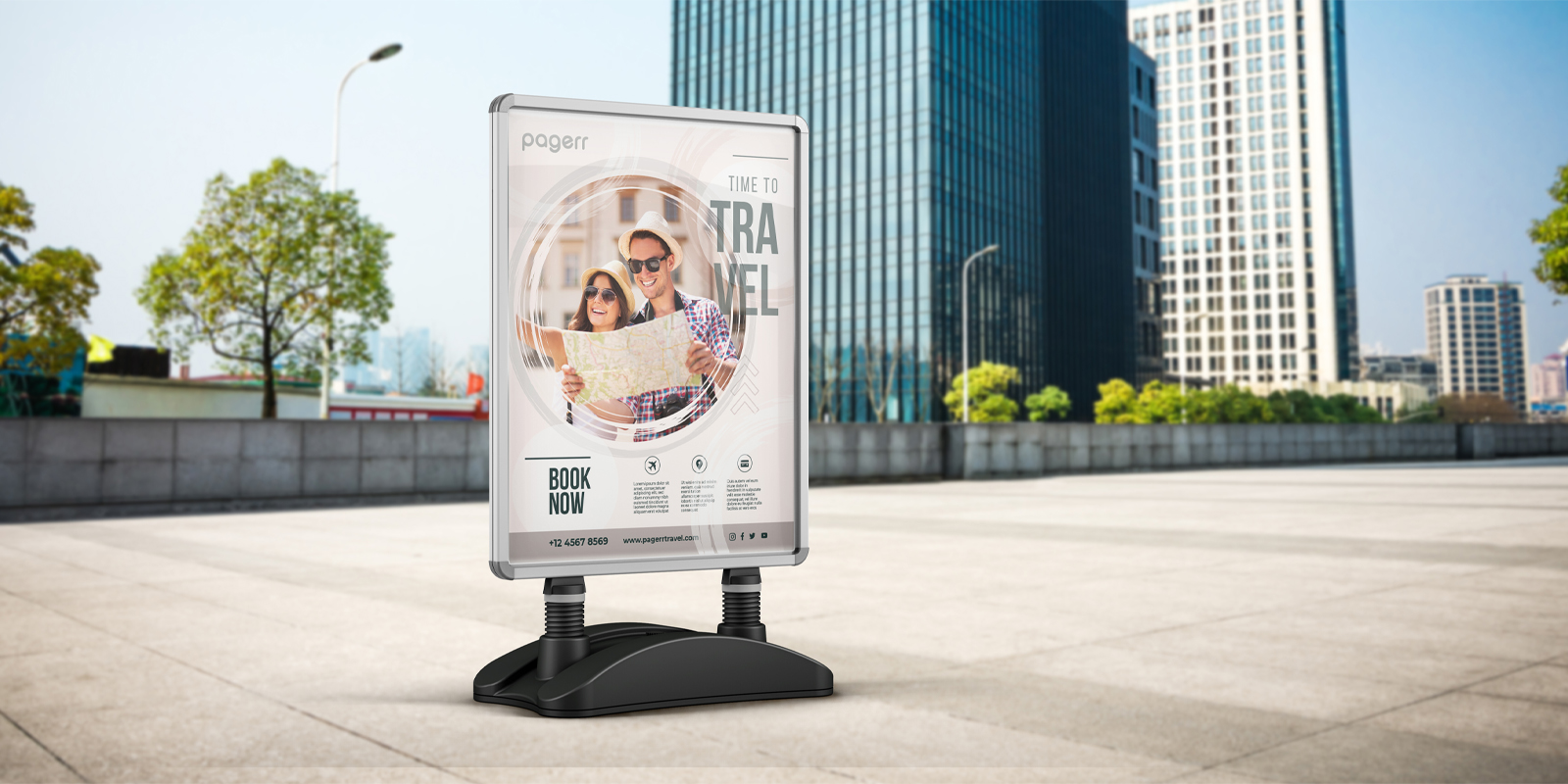 Pavement signs in Rzeszow - Print with Pagerr