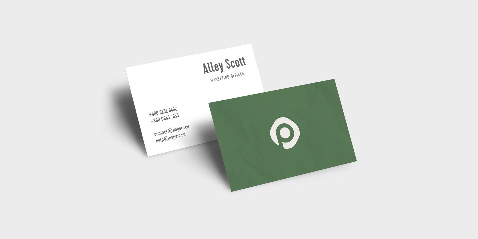 Simple business cards in Helsingborg - Print with Pagerr