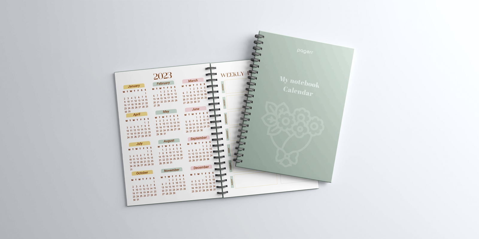 Notebook calendars in Arhus - Print with Pagerr